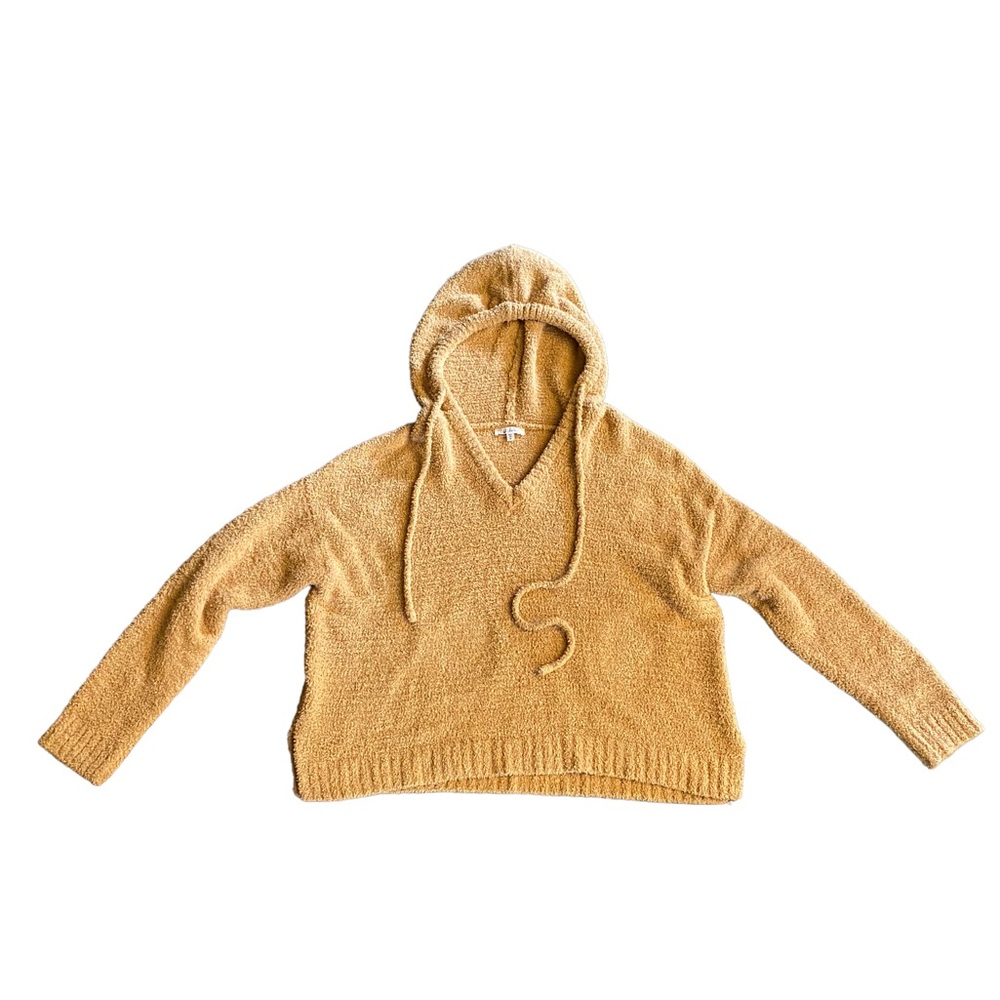 {Cloud Chaser} Sherpa Pullover V-Neck Crop Top  Hoodie